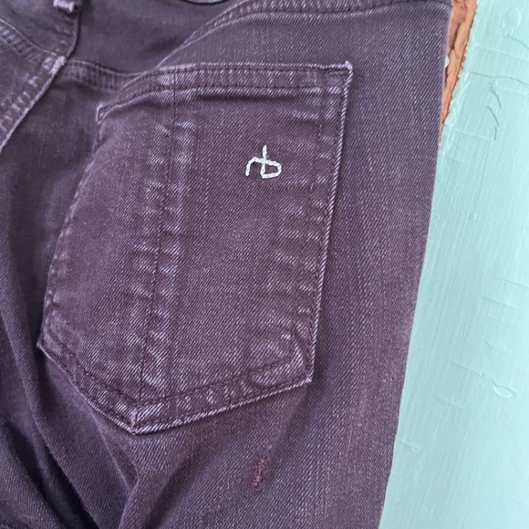 Rag And Bone Maroon Purple Skinny Jeans Logo Size 26 - Picture 6 of 8